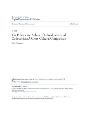 The Politics and Values of Individualists and Collectivists: A
