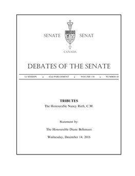 Debates of the Senate