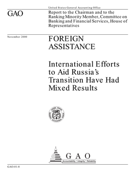 GAO-01-8 Foreign Assistance: International Efforts to Aid Russia's