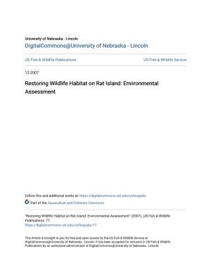 Restoring Wildlife Habitat on Rat Island: Environmental Assessment