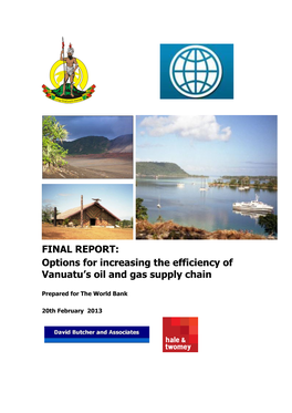 Options for Increasing the Efficiency of Vanuatu's Oil and Gas Supply Chain
