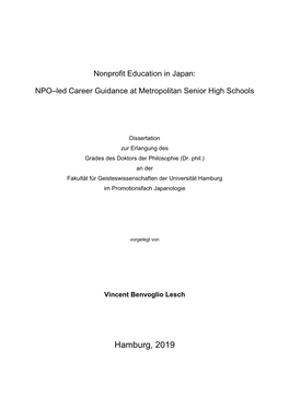 NPO–Led Career Guidance at Metropolitan Senior High Schools