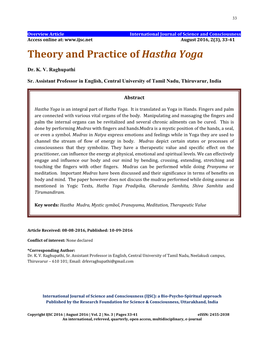 Theory and Practice of Hastha Yoga