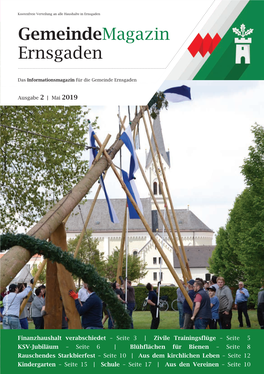 Gemeindemagazin 2 Mai – Seite 15 | Schule 2019 – Seite6 Fürdiegemeindeernsgaden