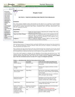 Respiratory Program Evaluation Checklist