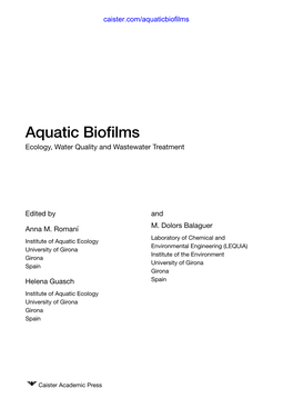 Aquatic Biofilms