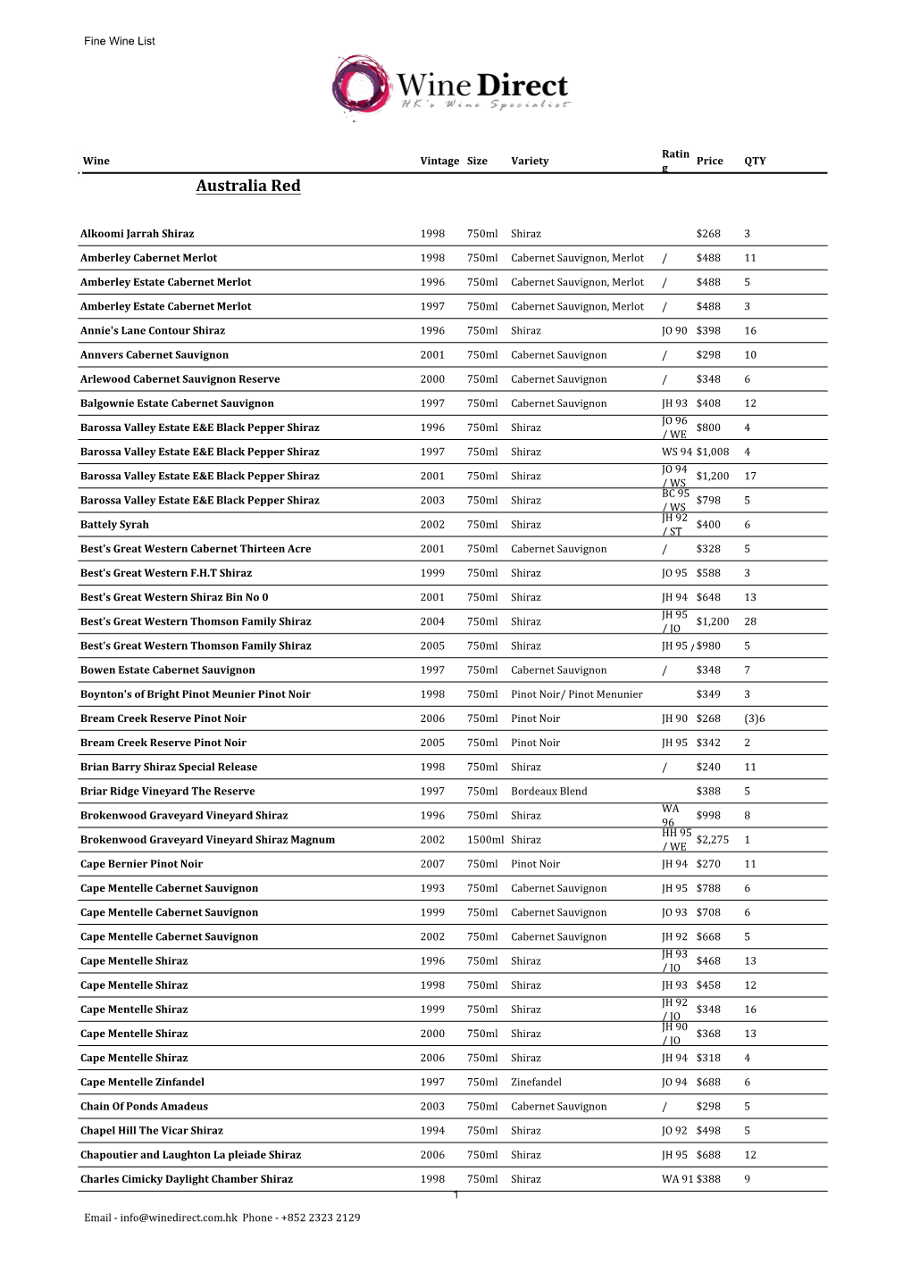 Wine Direct List.Xlsx