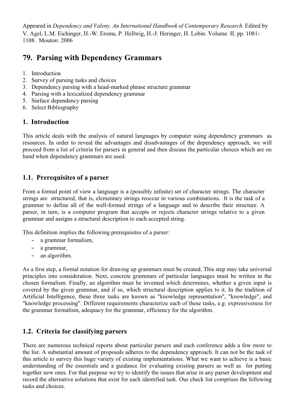 79. Parsing with Dependency Grammars