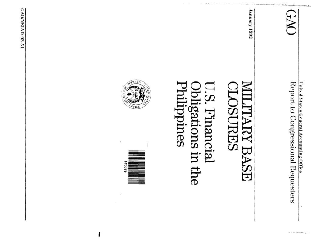 NSIAD-92-51 Military Base Closures: U.S. Financial Obligations in The