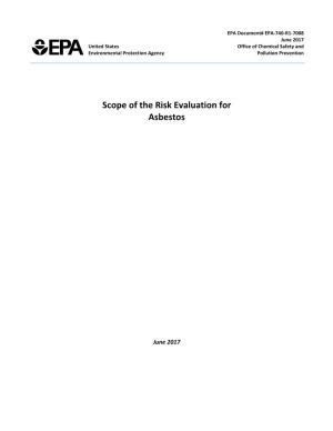 Scope of the Risk Evaluation for Asbestos