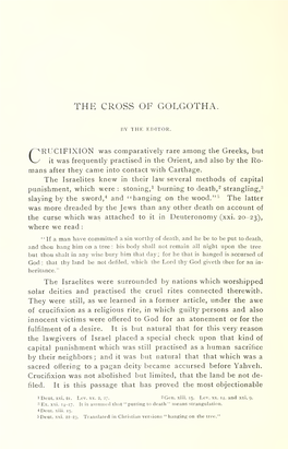 The Cross of Golgotha. Historical and Archaeological