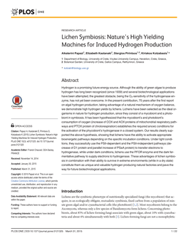Nature's High Yielding Machines for Induced Hydrogen Production