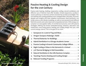 Passive Heating & Cooling Design for the 21St Century