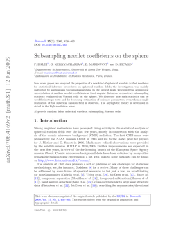 Subsampling Needlet Coefficients on the Sphere