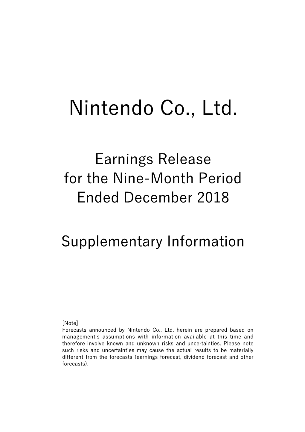 Nintendo Co., Ltd