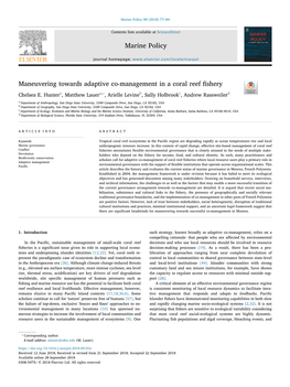 Maneuvering Towards Adaptive Co-Management in a Coral Reef Fishery