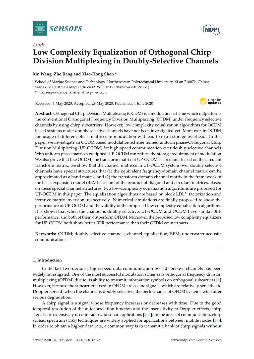 Low Complexity Equalization of Orthogonal Chirp Division Multiplexing in Doubly-Selective Channels