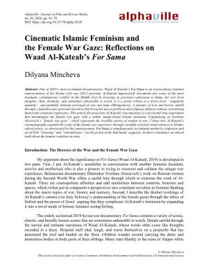 Cinematic Islamic Feminism and the Female War Gaze: Reflections on Waad Al-Kateab’S for Sama