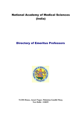 Directory of Emeritus Professors
