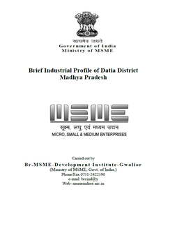 Brief Industrial Profile of Datia District