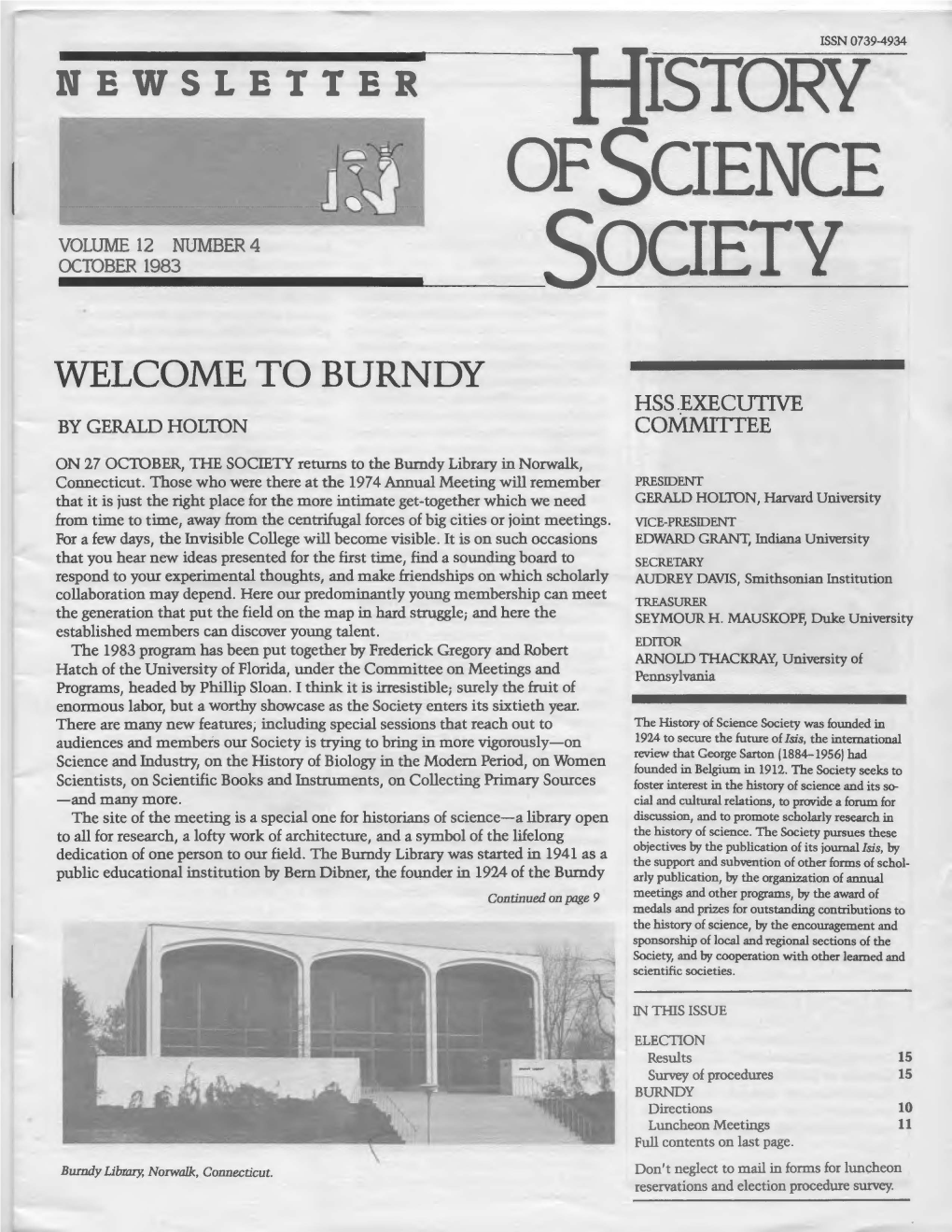 History of Science Society