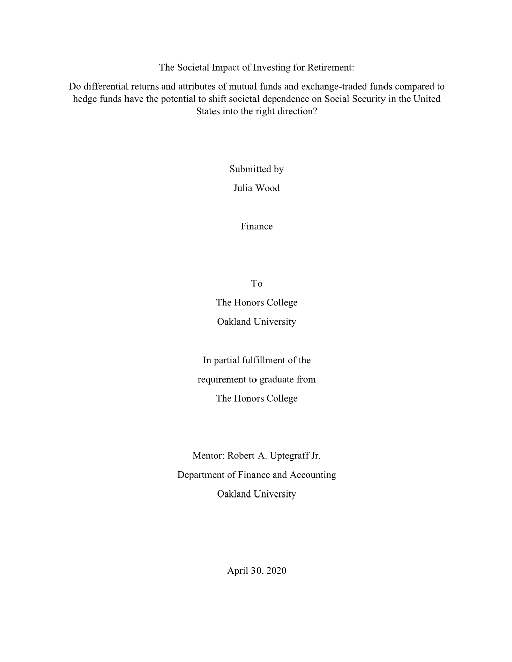 Do Differential Returns and Attributes of Mutual Funds and Exchange-Traded