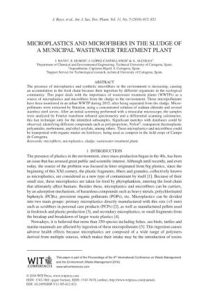 Microplastics and Microfibers in the Sludge of a Municipal Wastewater Treatment Plant