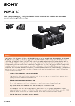 PXW-X180 Brochure