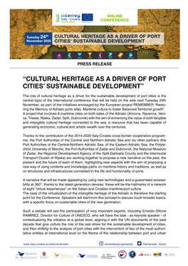 Cultural Heritage As a Driver of Port Cities' Sustainable