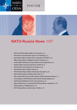 NATO-Russia News 1/07