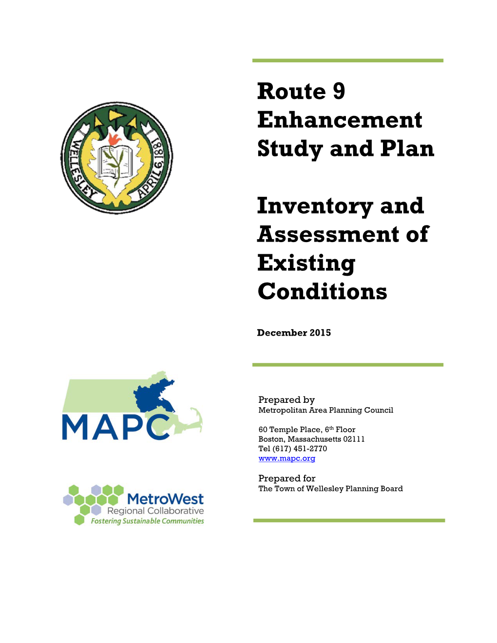 Route 9 Enhancement Study and Plan