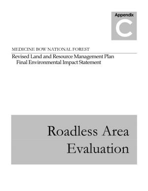 Roadless Area Evaluation