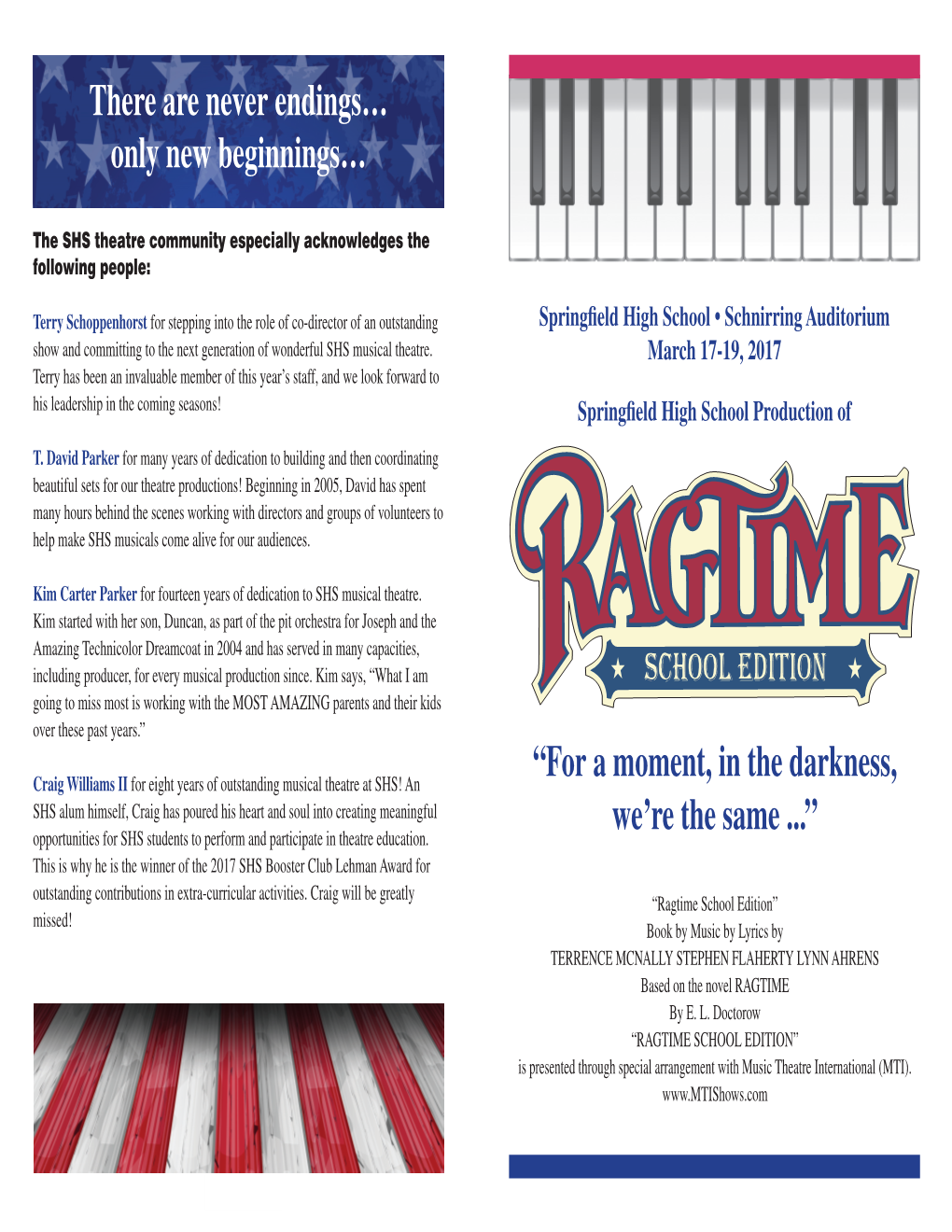 Ragtime Program