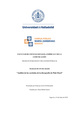 "Análisis De Las Carátulas De La Discografía De Pink Floyd"