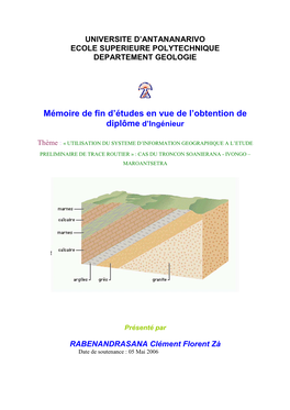 Mémoire De Fin D'études En Vue De L'obtention De