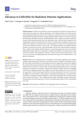 Advances in Cdzntese for Radiation Detector Applications