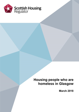 Housing People Who Are Homeless in Glasgow