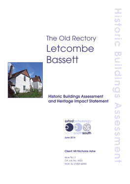 Letcombe Bassett Historic Buildings Assessment