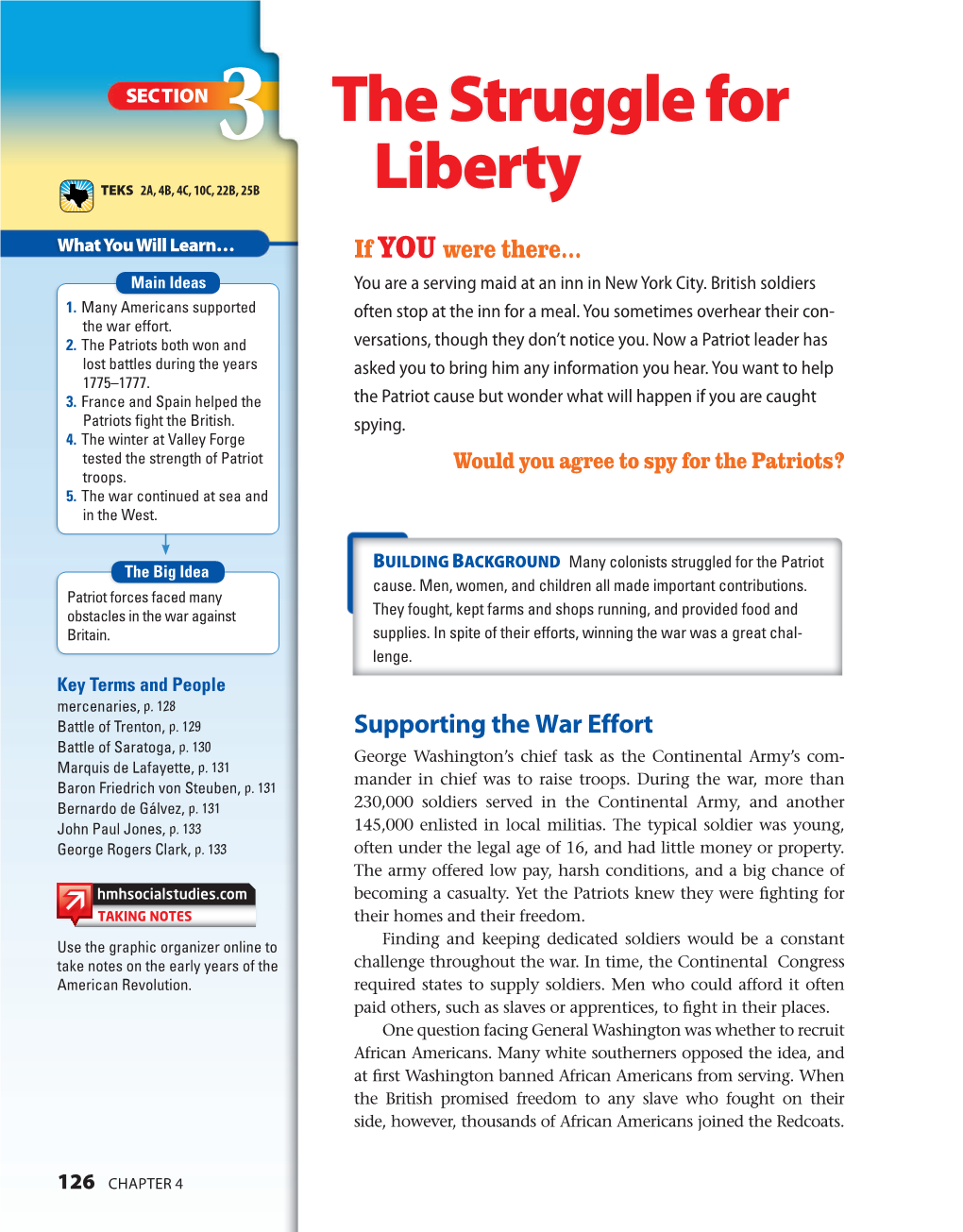 The Struggle for Liberty the Outcome of a Battle? Why Was This Period of the War So Difficult for the 5