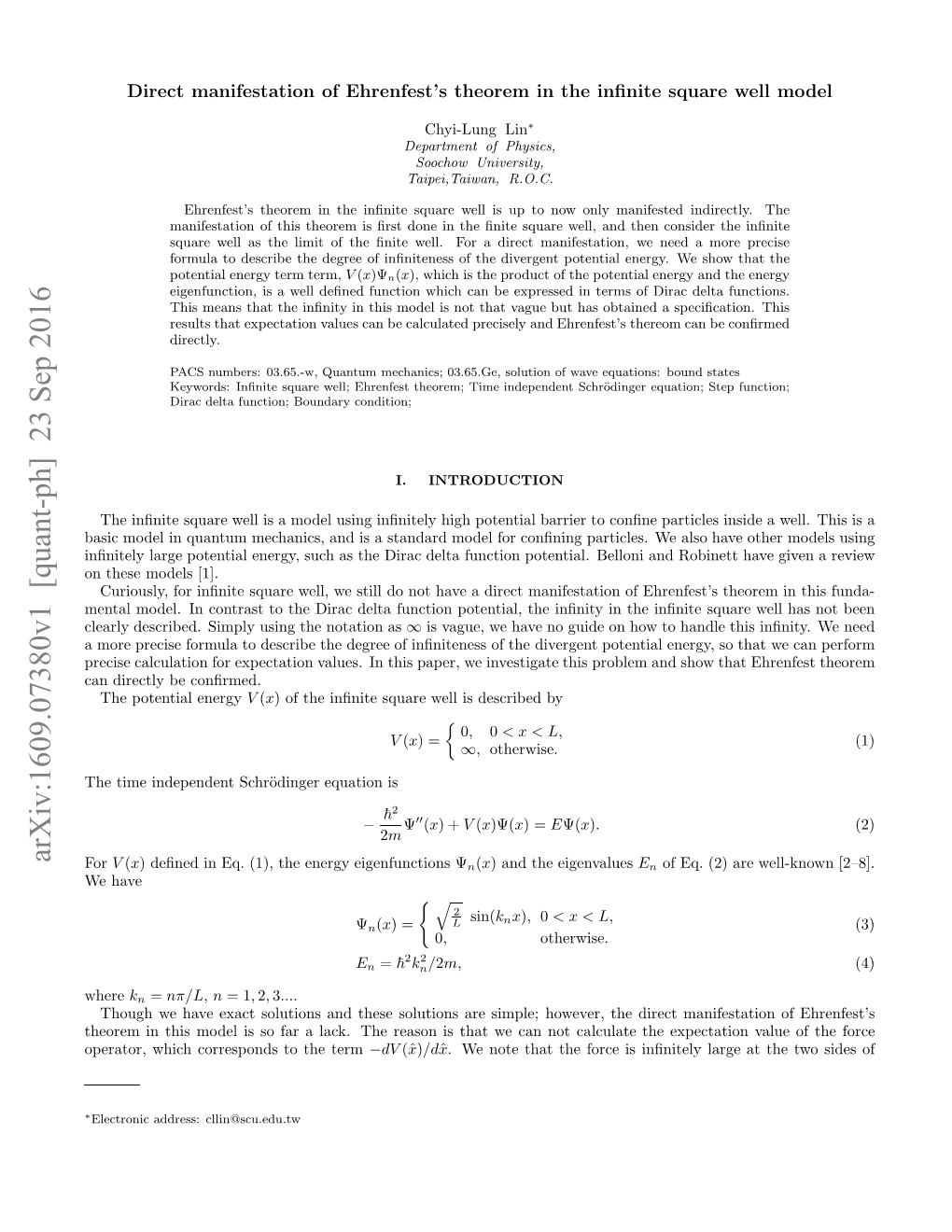 Arxiv:1609.07380V1 [Quant-Ph] 23 Sep 2016 Where Nntl Ag Oeta Nry Uha H Ia Et Ucinpo Function Delta Conﬁ [1]