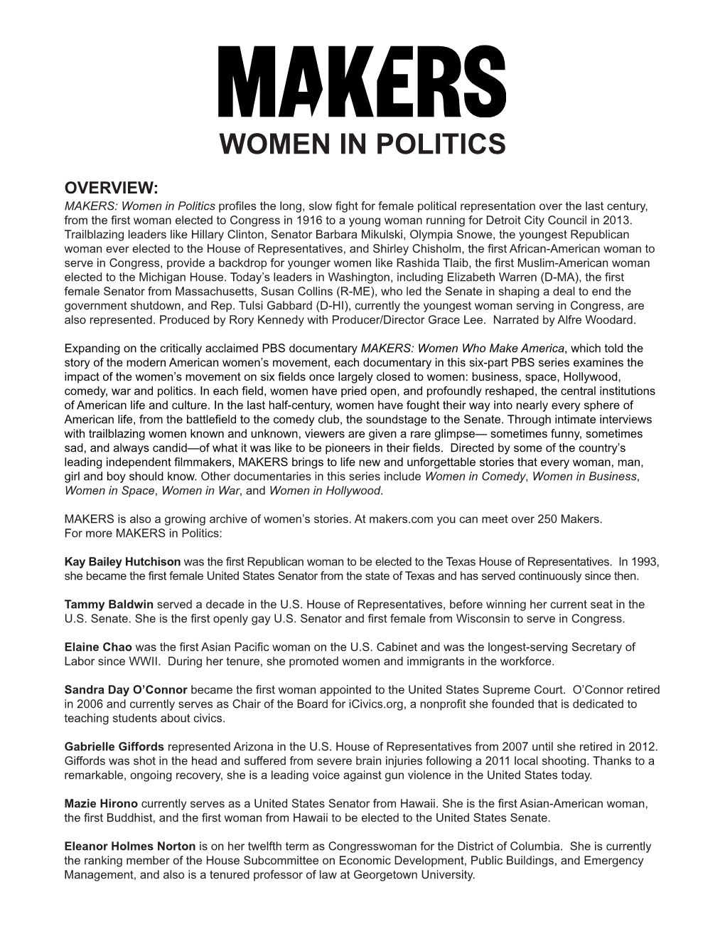 Women in Politics