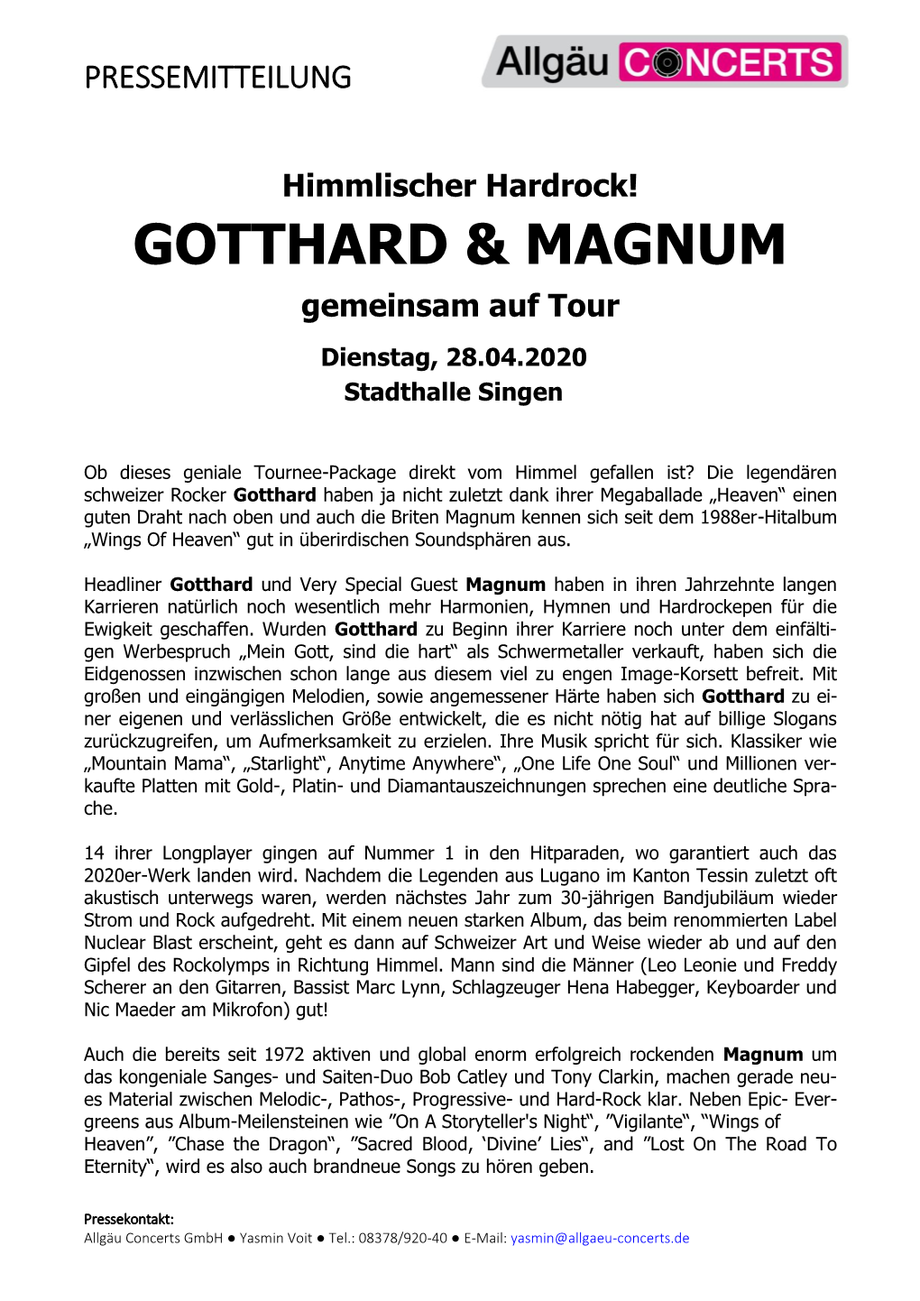 Gotthard & Magnum