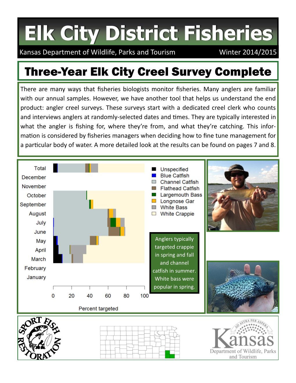 Elk City District Fisheries Kansas Department of Wildlife, Parks and Tourism Winter 2014/2015 Three-Year Elk City Creel Survey Complete