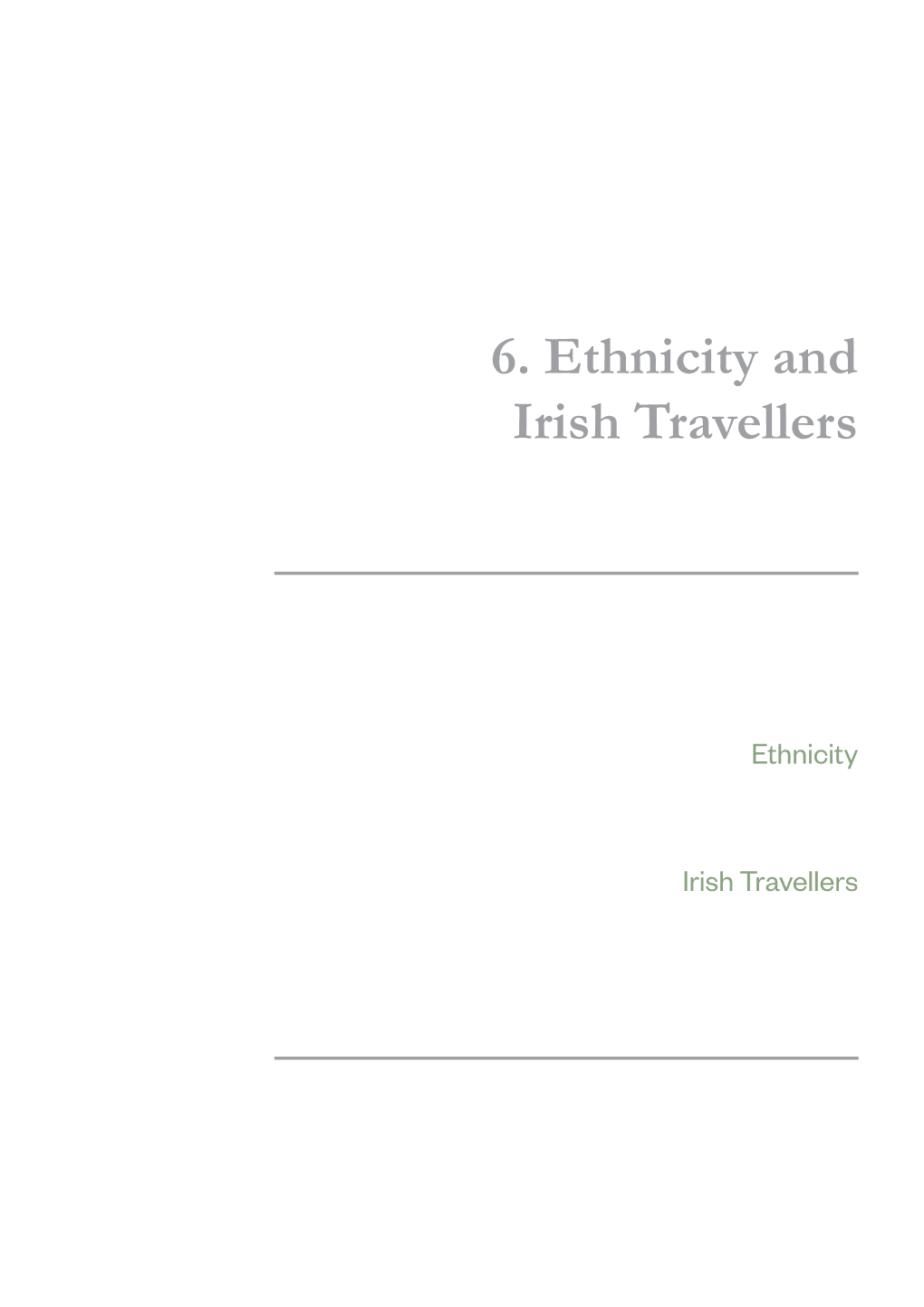 6. Ethnicity and Irish Travellers