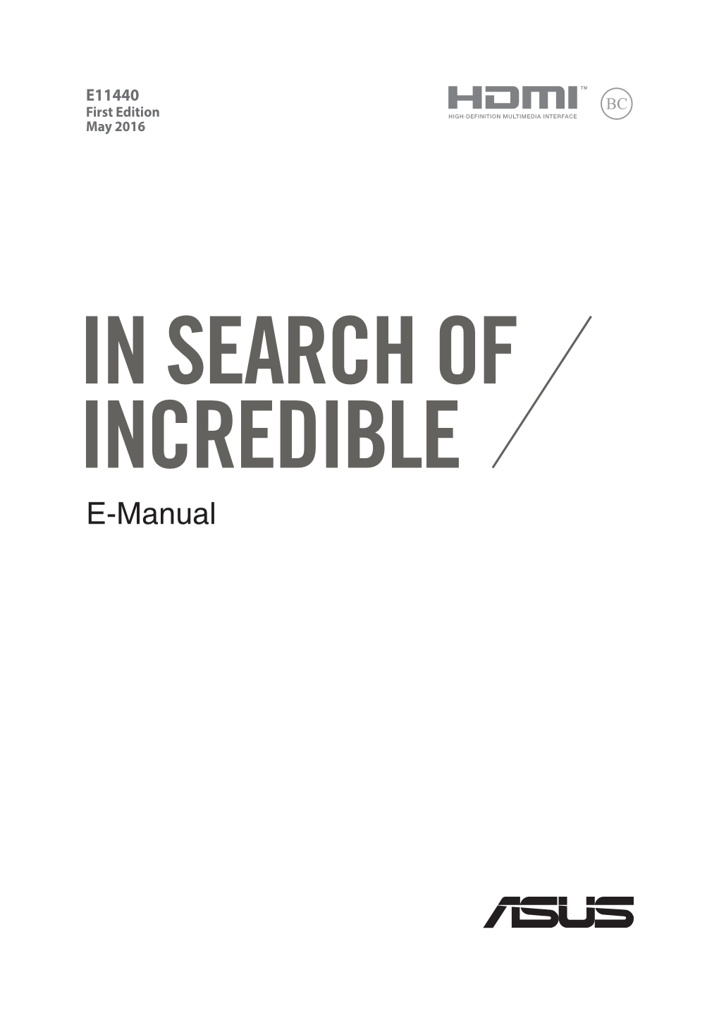 E-Manual COPYRIGHT INFORMATION