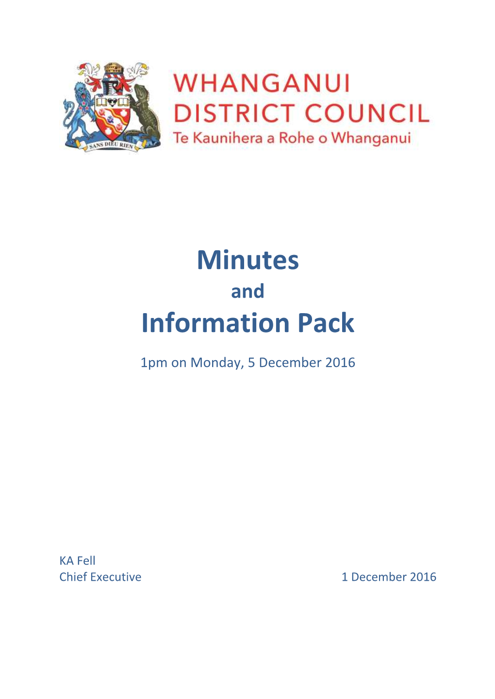 Minutes Information Pack