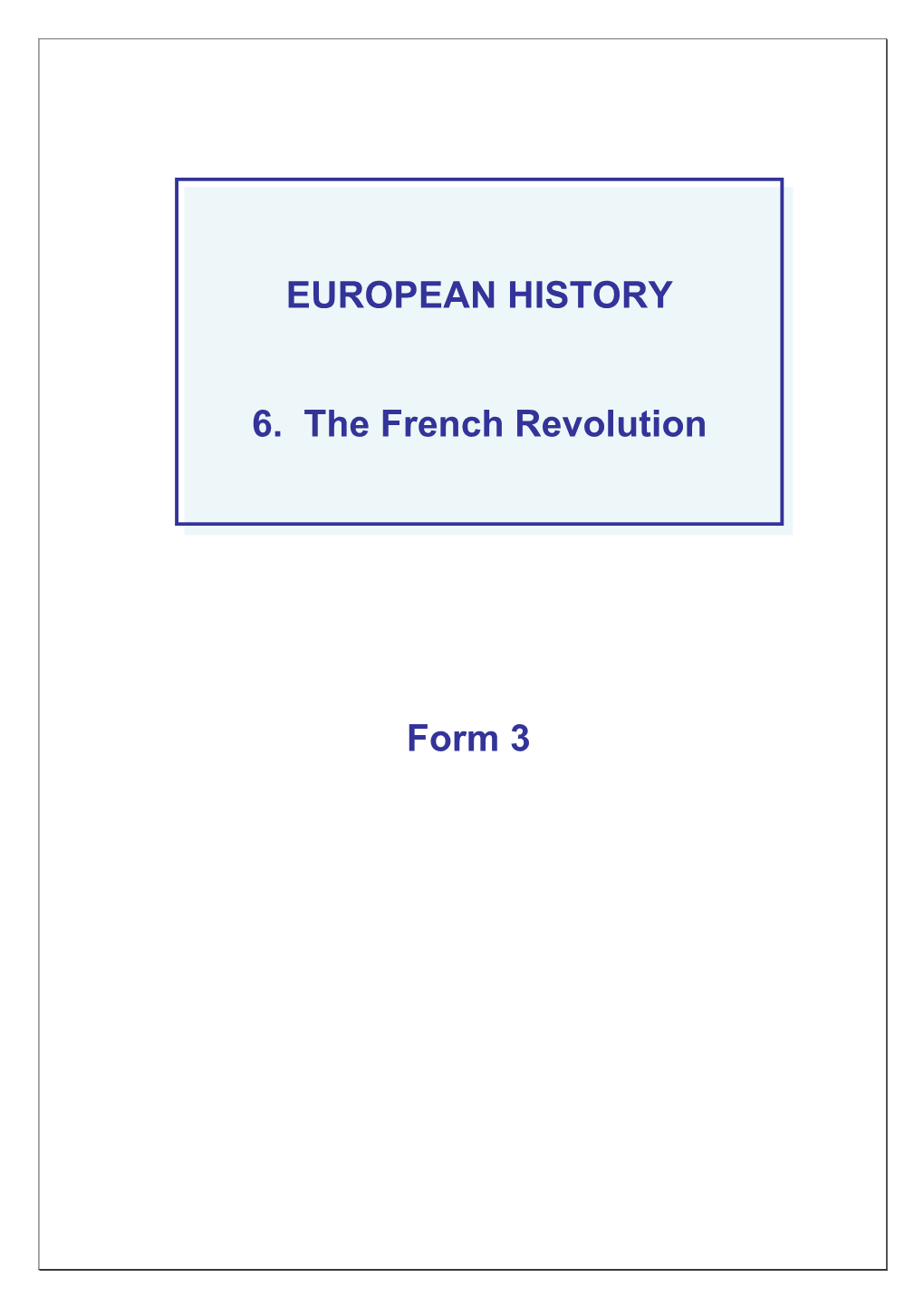 The French Revolution