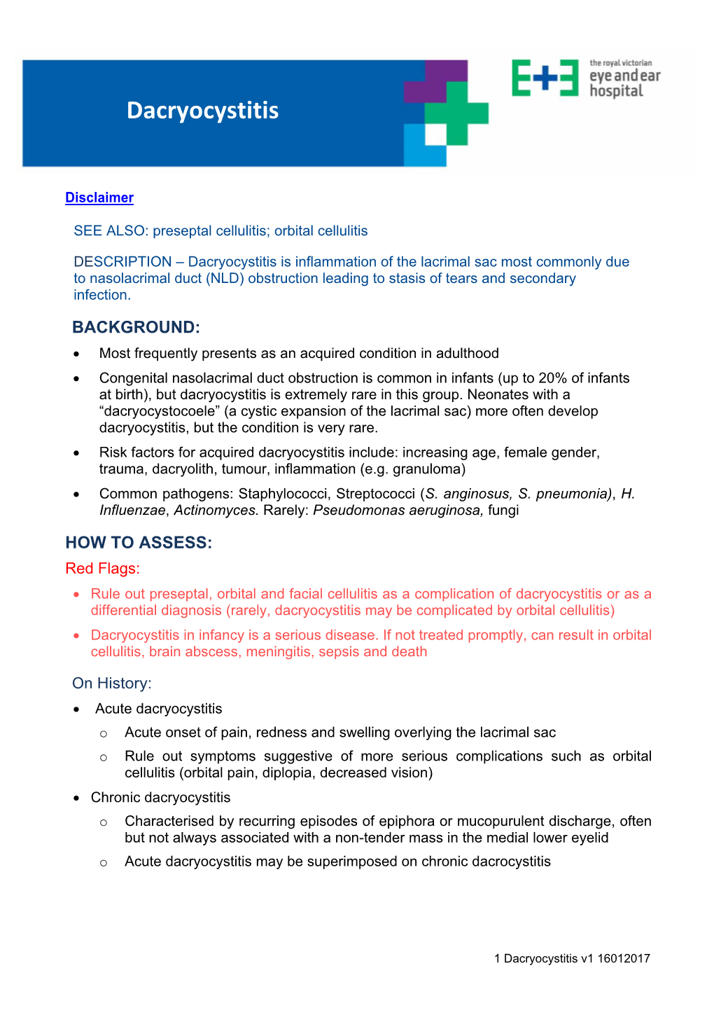 Dacryocystitis