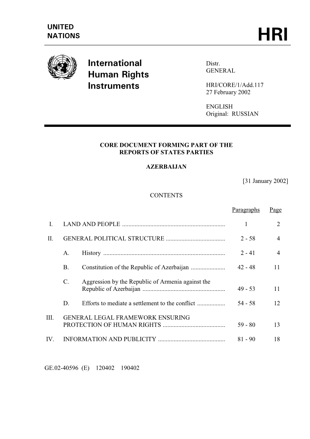 International Human Rights Instruments