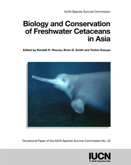 Biology and Conservation of Freshwater Cetaceans in Asia